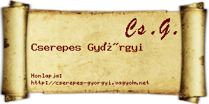 Cserepes Györgyi névjegykártya