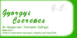 gyorgyi cserepes business card