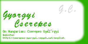 gyorgyi cserepes business card